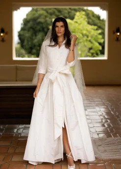 Effortlessly Elegant Gown in Wedding White