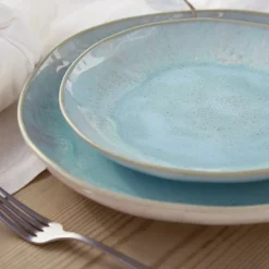 Eivissa Collection Dinner Plates in Sea Blue, Set of 6