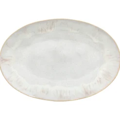 Eivissa Collection Oval Platter 18" in Sand Beige