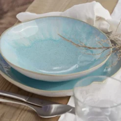 Eivissa Collection Pasta Bowls in Sea Blue, Set of 6