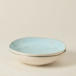 Eivissa Collection Pasta Bowls in Sea Blue, Set of 6