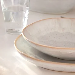 Eivissa Collection Pasta Bowls in Sand Beige, Set of 6