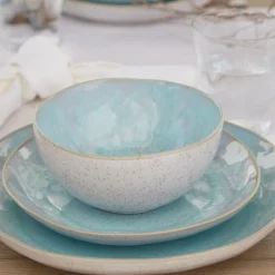 Eivissa Collection Salad Plates in Sea Blue, Set of 6