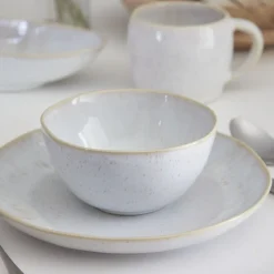 Eivissa Collection Salad Plates in Sand Beige, Set of 6