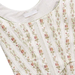 Electra Bodice in Floral Stripe Print