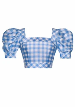 Elise Cornflower Gingham Top