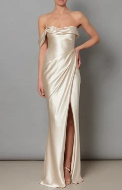 Elise Dress in Champagne