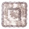 Elise Placemat and Napkin Set in Toile de Jouy Brown