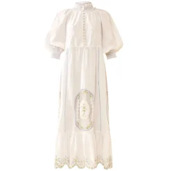 Eliza Maxi Dress in White Whimsy