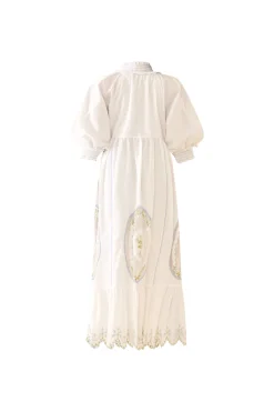 Eliza Maxi Dress in White Whimsy
