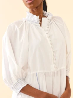 Eliza Maxi Dress in White Whimsy