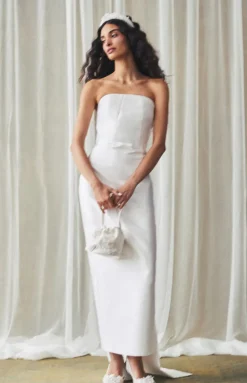 Elizabeth Dress in Ivory Mikado