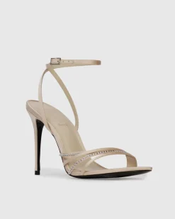 Ella 100 in Champagne Satin Embellished