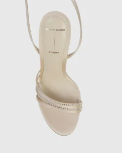 Ella 100 in Champagne Satin Embellished