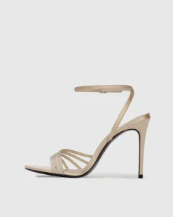 Ella 100 in Champagne Satin Embellished