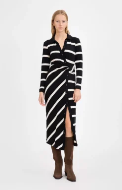 Ellicot Dress in Black/Chalk