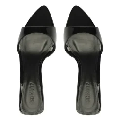 Elodie Patent Leather Sandal in Black