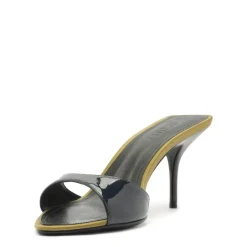 Elodie Patent Sandal in Oxford Blue
