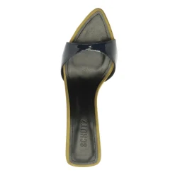 Elodie Patent Sandal in Oxford Blue