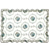 Elodie Placemat and Napkin Set with Bows and Florals in Green