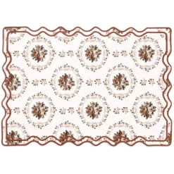 Elodie Placemat and Napkin Set with Bows and Florals with Embroidery