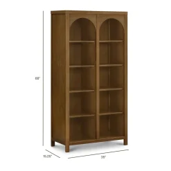 Eloise Assembled Bookcase in Natural Walnut