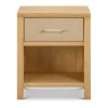 Eloise Assembled Nightstand in Honey and Performance Sand Eco-Weave