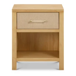 Eloise Assembled Nightstand in Honey and Performance Sand Eco-Weave