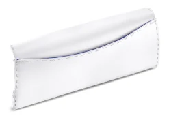 Eloise Clutch Small in Pegasus White IDRO Treated Satin