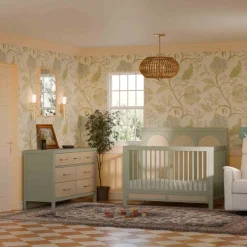 Eloise 7-Drawer Assembled Dresser in French Sage and Performance Sand Eco-Weave