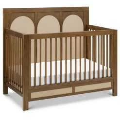 Eloise 4-in-1 Convertible Crib in Natural Walnut & Performance Sand Eco-Weave
