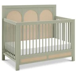 Eloise 4-in-1 Convertible Crib in French Sage and Performance Sand Eco-Weave