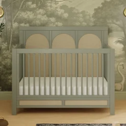 Eloise 4-in-1 Convertible Crib in French Sage and Performance Sand Eco-Weave