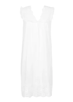 Eloise Nightgown with Eyelet Lace Bodice & Hem