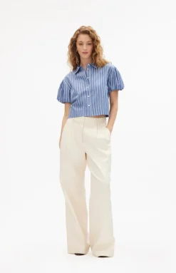 Elza Top in French Blue/White Multi