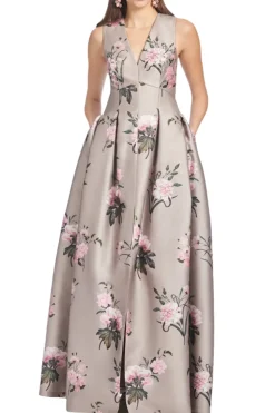 Embellished Brooke Gown Pewter English Rose