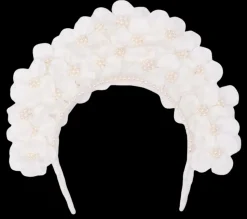 Embellished Flower Crown with Faux Pearl