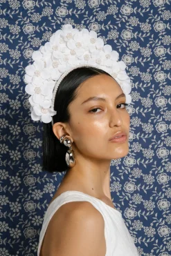 Embellished Flower Crown with Faux Pearl