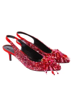 Embellished Susie Pumps in Red