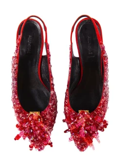 Embellished Susie Pumps in Red