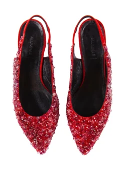Embellished Susie Pumps in Red