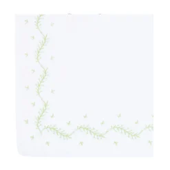 Embroidered Crib Sheet in Meadow