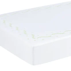 Embroidered Crib Sheet in Meadow