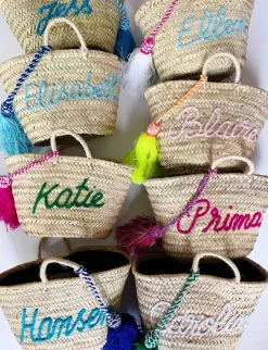 Embroidered Custom Name Baskets