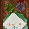 Embroidered Dragonfly Cocktail Napkins, Set of 4