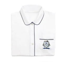 Embroidered Pajamas with Piping, Bespoke Art