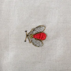 Embroidered Sparkle Bee Table Runner