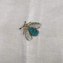 Embroidered Sparkle Bee Table Runner