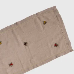 Embroidered Sparkle Bee Table Runner