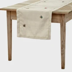 Embroidered Sparkle Bee Table Runner